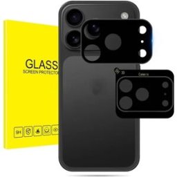 INF Lot de 2 protections d'objectif noir pour iPhone 17 Air compatible avec Apple