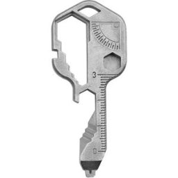 INF Multi-outil 24-en-1 en forme de clé - Clé à vélo portable et outil de porte-clés Argent