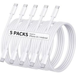 INF Lot de 5 câbles de données CTO C de 2 m, câble de charge rapide PD60W Paquet de 5
