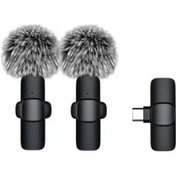 INF Microphone Lavalier Sans Fil Double Interface Type-C - Micro Cravate à Clip pour Streaming & Enregistrement