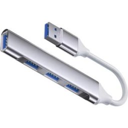 INF Extenseur intelligent 4 ports Type-C : concentrateur USB 2.0 pour souris, disque dur, disque dur et imprimante Gris