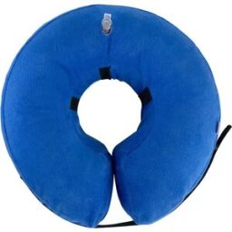 INF Collier Gonflable pour Animaux : Doux, Ajustable et Protecteur Anti-Morsure, compatible avec les animaux de compagnie Bleu L