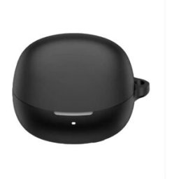 INF Étui de protection en silicone compatible avec les écouteurs Bluetooth QCY MeloBuds N60 - Antichoc et anti-poussière Le noir