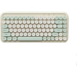 INF Clavier sans fil compact 84 touches - Bluetooth et 2.4G double mode, touches rondes silencieuses, portable, compatible avec Vert