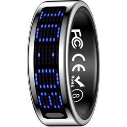 INF Bague Connectée avec Écran : Contrôle Tactile, Suivi Fitness et Télécommande Argent 9