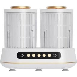 INF Mini Machine à Laver à Double Cuve : Lave-linge Indépendant à Double Compartiment avec Essoreuse Blanc