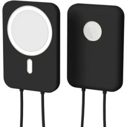 INF Étui en silicone pour iPhone 12 MagSafe Wireless Power Bank Le noir