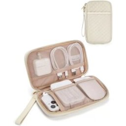 INF Sac de rangement pour appareils électroniques portables Beige