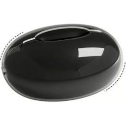 INF Boîte à mouchoirs magnétique double couche en forme de goutte d'eau - Distributeur de mouchoirs élégant en PET Le noir