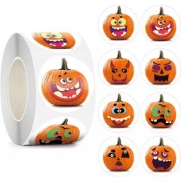 INF Autocollants citrouilles, autocollants d'Halloween, 500 pièces