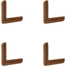 INF Protections d'angle de sécurité, protections de bord pour meubles (lot de 4) Marron