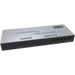 INF Séparateur HDMI Multiview 4-en-1 4K 3840x2160 Boîtier Aluminium avec Télécommande IR
