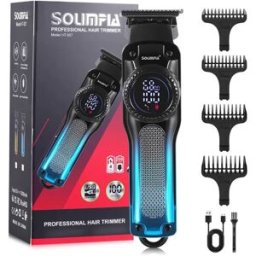 INF Tondeuse à Cheveux Électrique Rechargeable USB avec Écran LCD Professionnel Bleu