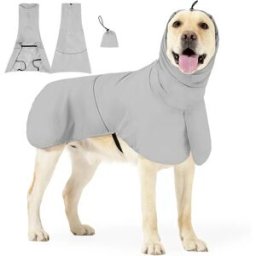 INF Imperméable et coupe-vent gris pour animaux - Vêtement d'extérieur portable et pliable pour chien M