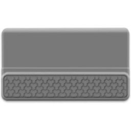 INF Repose-poignet clavier en silicone - Support ergonomique intégré pour une frappe confortable Gris