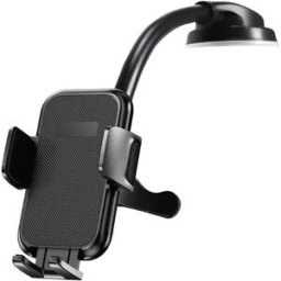 INF Support incurvé à nano-aspiration étendu - bras large 220mm, réglable 360°, alliage d'aluminium+PC, pour téléphones à écran