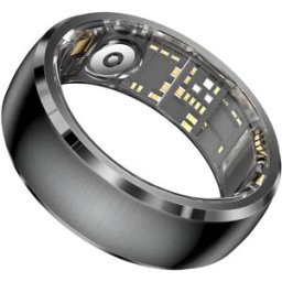 INF Bague intelligente multifonction - Bague en acier inoxydable avec écran tactile, contrôle gestuel, fréquence cardiaque et Le noir 9