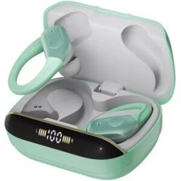 INF Écouteurs sans fil sport à crochet T12DNS avec réduction de bruit DN, Bluetooth 6.0 et batterie 480ah, maintien ergonomique Vert