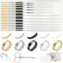 INF Kit Ajusteur de Taille de Bague Spirale Invisible - Bandes Ajustables Transparentes TPU+PC avec Pads, Set DIY Complet 5