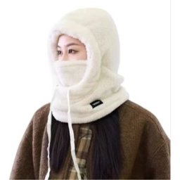 INF Cagoule Thermique Polaire de Cyclisme - Coupe-Vent pour Sports d'Hiver Blanc