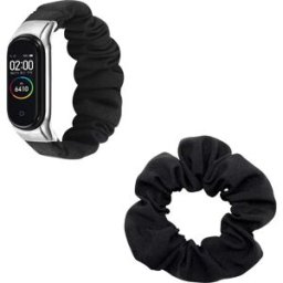 INF Bracelet Élastique Chouchou Compatible avec Xiaomi Mi Band 8 - Confort et Style Le noir