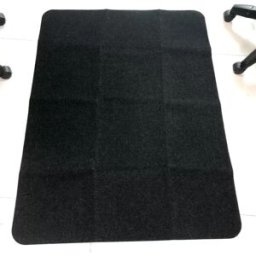 INF Revêtement de sol pour parquet, tapis pour chaise de bureau, 20X90 cm Le noir