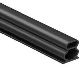INF Lot de 2 joint d'étanchéité I-beam en mousse EPDM - Auto-adhésif à dos acrylique, insonorisant et étanche pour portes et Le noir
