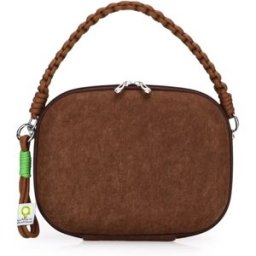 INF Sac Fourre-Tout en Feutre Style Noix de Coco Créatif, Grande Capacité, Trousse à Cosmétiques Polyvalente café