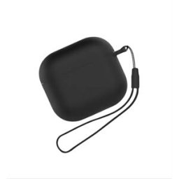 INF Étui de protection en silicone pour Apple AirPods 4 Le noir