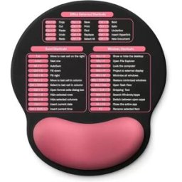 INF Tapis de Souris Ergonomique avec Repose-Poignet Excel - Confort et Productivité Rose