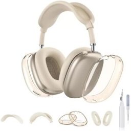 INF Ensemble de protection TPU 5 pièces pour AirPods Max compatible avec Samsung Buds3/3Pro - Anti-choc, Étanche, Résistant aux Beige