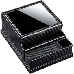 INF Étui à Cigarettes à Éjection Automatique - Grande Capacité 40 Cigarettes, Portable pour Voiture et Maison Noir + Gris
