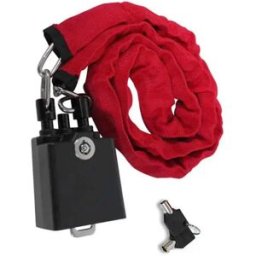 INF Antivol de Volant de Voiture Robuste avec Câble en Acier et Boucle de Ceinture de Sécurité Rouge