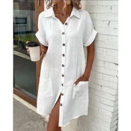 INF Élégante Robe Blanche : Design Confortable et Élégant XL