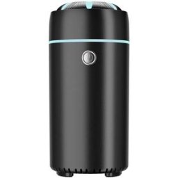 INF Diffuseur d'arômes/Humidificateur portable pour voiture/maison avec LED 7 couleurs Le noir