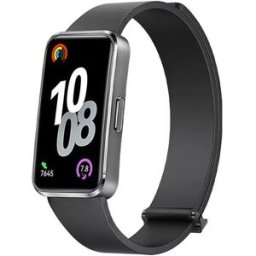 INF Bracelet Magnétique en Silicone Compatible Huawei Band 8/9/10/10 - Confort et Sécurité Le noir