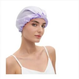 INF Bonnet de sommeil ajustable noué en tissu semblable à la soie - Bande élastique douce pour nuit confortable Violet