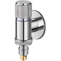 INF Washing Machine Auto Shut-Off Valve compatible with Multiple Brands - Stainless Steel Compact Wall Faucet with Quick Connect Argent