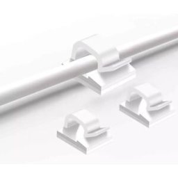 INF Support de câble autocollant, paquet de 50 Blanc