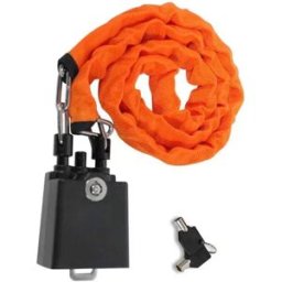 INF Antivol de Volant de Voiture Robuste avec Câble en Acier et Boucle de Ceinture de Sécurité Orange
