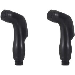 INF Pistolet à douchette à pression renforcée pour toilettes et salle de bain, lot de 2 - Buse de nettoyage ABS haute pression Le noir