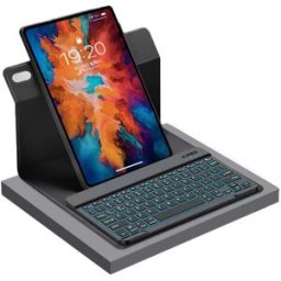 INF Étui rotatif avec clavier Bluetooth pour Redmi Pad 10,6 pouces - [Noir Affaires + Clavier rétroéclairé] model 2