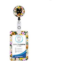 INF Porte-carte d'identité paresseux avec enrouleur de badge rétractable Modèle 4