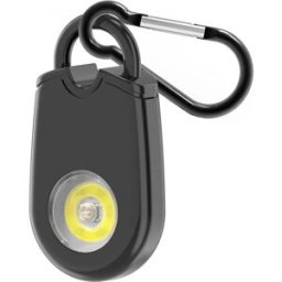 INF Alarme de sécurité personnelle à LED ultra-lumineuse - Alarme d'urgence 125 dB avec porte-clés Le noir