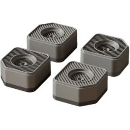 INF Pads Antidérapants pour Machine à Laver et Réfrigérateur - Réhaussement et Réduction des Vibrations (Lot de 4) Gris foncé