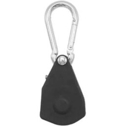 INF Lot de 5 tendeurs de poulies de petite taille - ABS et acier inoxydable, noir et argent, pour ajusteurs de haubans de tente