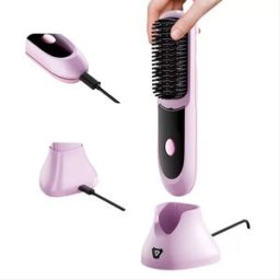 INF Brosse Lissante Chauffante Ionique LCD Portable Sans Fil pour un Coiffage Facile Violet
