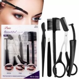 INF Ensemble de ciseaux à sourcils en acier inoxydable 5 pièces