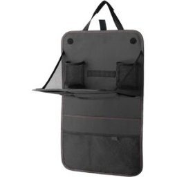 INF Sac dossier de siège avec table pliante et organiseur multi-poches, 600D Oxford, Noir