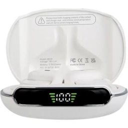 INF Écouteurs Bluetooth 2026 à annulation de bruit - Ear-Hook TWS ergonomiques, résistants à la transpiration, batterie 480mAh Blanc